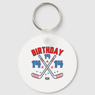 Ijs Hockey Veertien Verjaardag Jongen 14e Feestje  Sleutelhanger