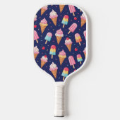 Ijs, ijslolly's en kersen patroon pickleball paddle (Achterkant)