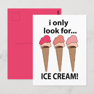 IJs Ik zoek alleen ijs Briefkaart