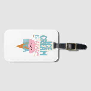 IJs is altijd een goed idee 🍦   Schattigee pastel Bagagelabel