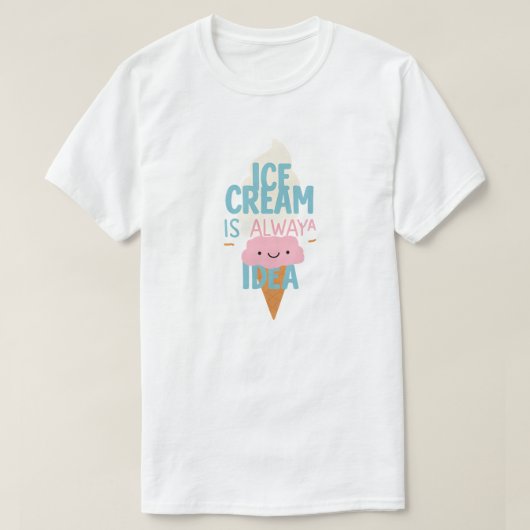 IJs is altijd een goed idee 🍦 | Schattigee pastel T-shirt (Design voorkant)