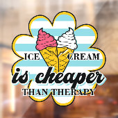 Ijs Is Goedkoper Dan Therapie Raamsticker (Vel 2)