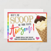 ijs kaart om dank je te zeggen (Voorkant / Achterkant)