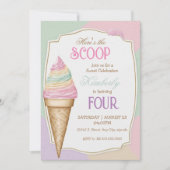 IJs kleur ingelijst verjaardagsijs Kaart (Voorkant)