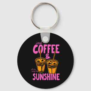 Ijs-koffie & zonneschijn strand hawaii zomer sleutelhanger