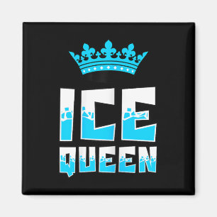 Ijs Koningin Grafisch Ijsvissen Visser Ijs Vis Rod Magneet