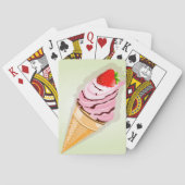 IJs met een aardbei Pokerkaarten (Achterkant)