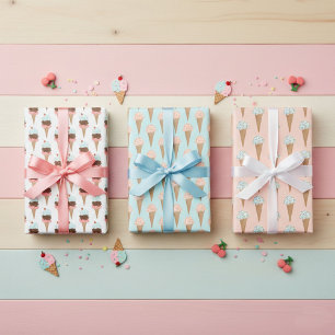 Ijs met Sprinkels Modern Kleurrijk Cadeau Inpakpapier Vel