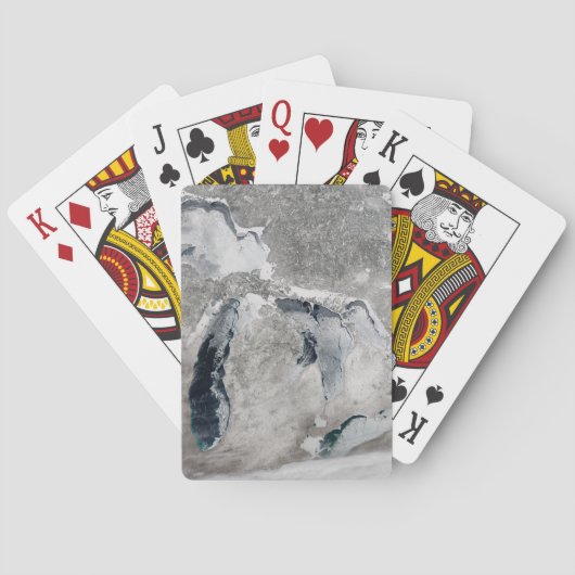 IJs op de Grote Meren, Verenigde Staten. Pokerkaarten (Achterkant)
