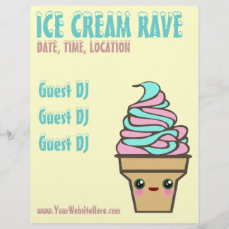 Ijs Rave Aangepaste Flyer