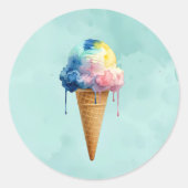 Ijs Ronde Sticker (Voorkant)