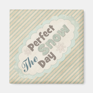 ijs schaatsen schattige wintersneeuwdag magneet