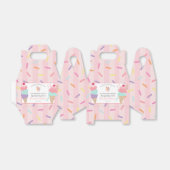 Ijs Sundae Bruiloftsfeest Opgehaald Bedankdoosjes (Uitgevouwen)