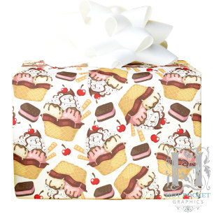 Ijs Sundae Cadeaupapier