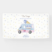 IJs truck 2 schepjes tweede verjaardag Spandoek (Horizontaal)