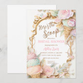 Ijs vintage blush roze ijs kaart (Voorkant / Achterkant)