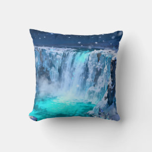 IJs waterval throw kussen