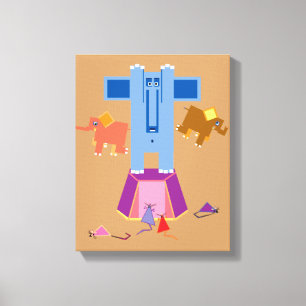 IJsangelolifanten Canvas Afdruk