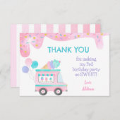 Ijsauto Verjaardagsfeest Dank Je Kaarten (Voorkant / Achterkant)