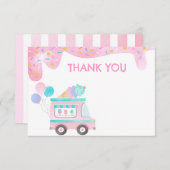 Ijsauto Verjaardagsfeestje Bedankt Kaarten (Voorkant / Achterkant)