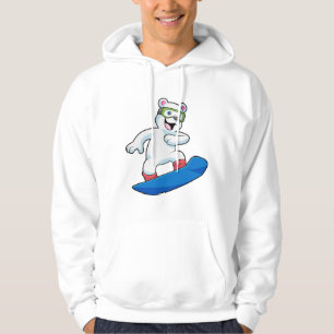IJsbeer als snowboarder met snowboard Hoodie
