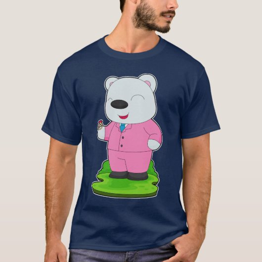IJsbeer Bruidegom Trouwring Huwelijk T-shirt (Voorkant)