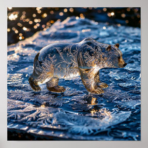 Ijsbeer Fantasie Koele Winter Decoratie Print