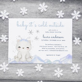 IJsbeer Het is koud buiten Winter Baby Shower Kaart