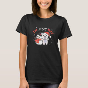 Ijsbeer Ik Ben Sneeuw Lieve Sneeuwman Sneeuw Pun T-shirt