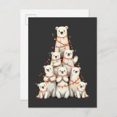 IJsbeer Kerstboom Prettig Kerstmis Kerstmis Uitnodiging Briefkaart (Voorkant / Achterkant)