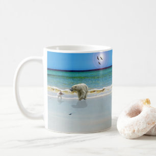Ijsbeer ontmoet Jack Russell, koffiemok