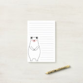 Ijsbeer Post-it® Notes (Op bureau)