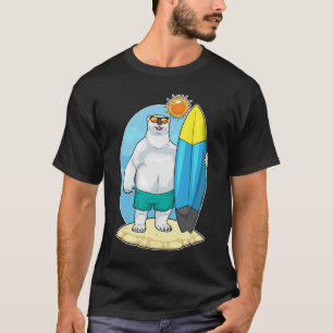 IJsbeer Strand Surfplank Zomer T-shirt