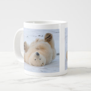 ijsbeer, Ursus maritimus, jong rollebollend 3 Extra Grote Mok