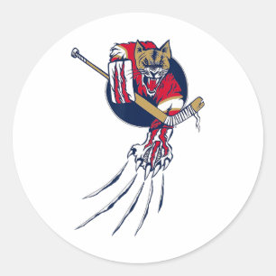 Ijsbeest Leeuw Panter Cougar Hockey Klauwen Logo Ronde Sticker
