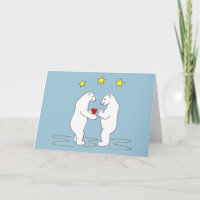 Ijsberen die Hart en Gele Sterren geven