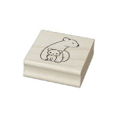 Ijsberen: Moeder en Welp Rubberstempel (Stempel)