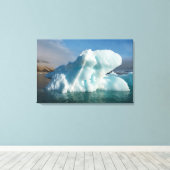 Ijsberg in Palanderbaai, Noorwegen Canvas Afdruk (Insitu (Houten vloer))