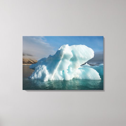 Ijsberg in Palanderbaai, Noorwegen Canvas Afdruk (Voorkant)