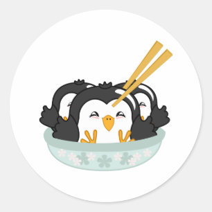 Ijsberg Pinguïn Dumplings Ronde Sticker