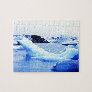 Ijsbergen in Jokulsarlon-lagune Legpuzzel