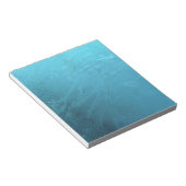 IJsblauw, bevroren Chic Winter Metallic Notitieblok (Schuin)