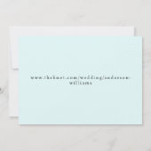 Ijsblauw Hart Lettertype Save the Date (Achterkant)