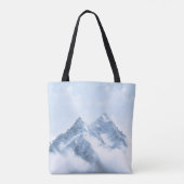 IJsblauwe besneeuwde bergtoppen Draagtas (Achterkant)