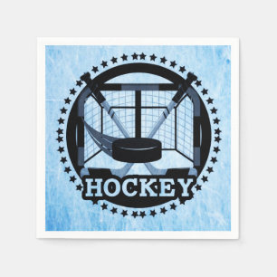 Ijsblauwe ijshockey servet