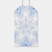 IJsblauwe sneeuwvlok Cadeaulabel (Achterkant)