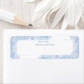 IJsblauwe sneeuwvlok Etiket (Insitu)