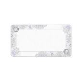 IJsblauwe sneeuwvlok Etiket (Voorkant)