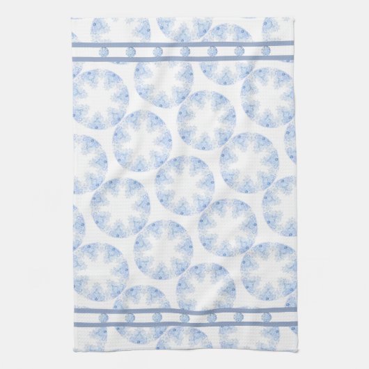 IJsblauwe sneeuwvlok Theedoek (Verticaal)