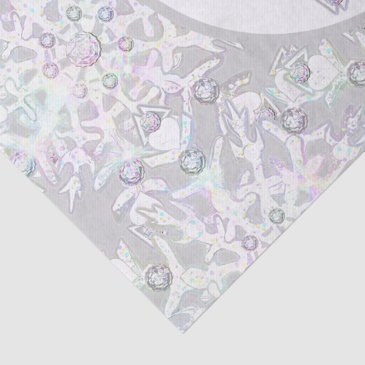 IJsblauwe sneeuwvlok Tissuepapier (Detail)